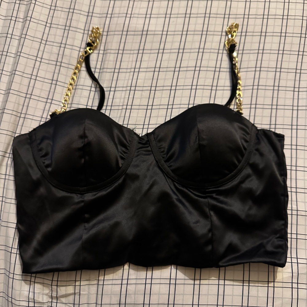 Black Satin Top